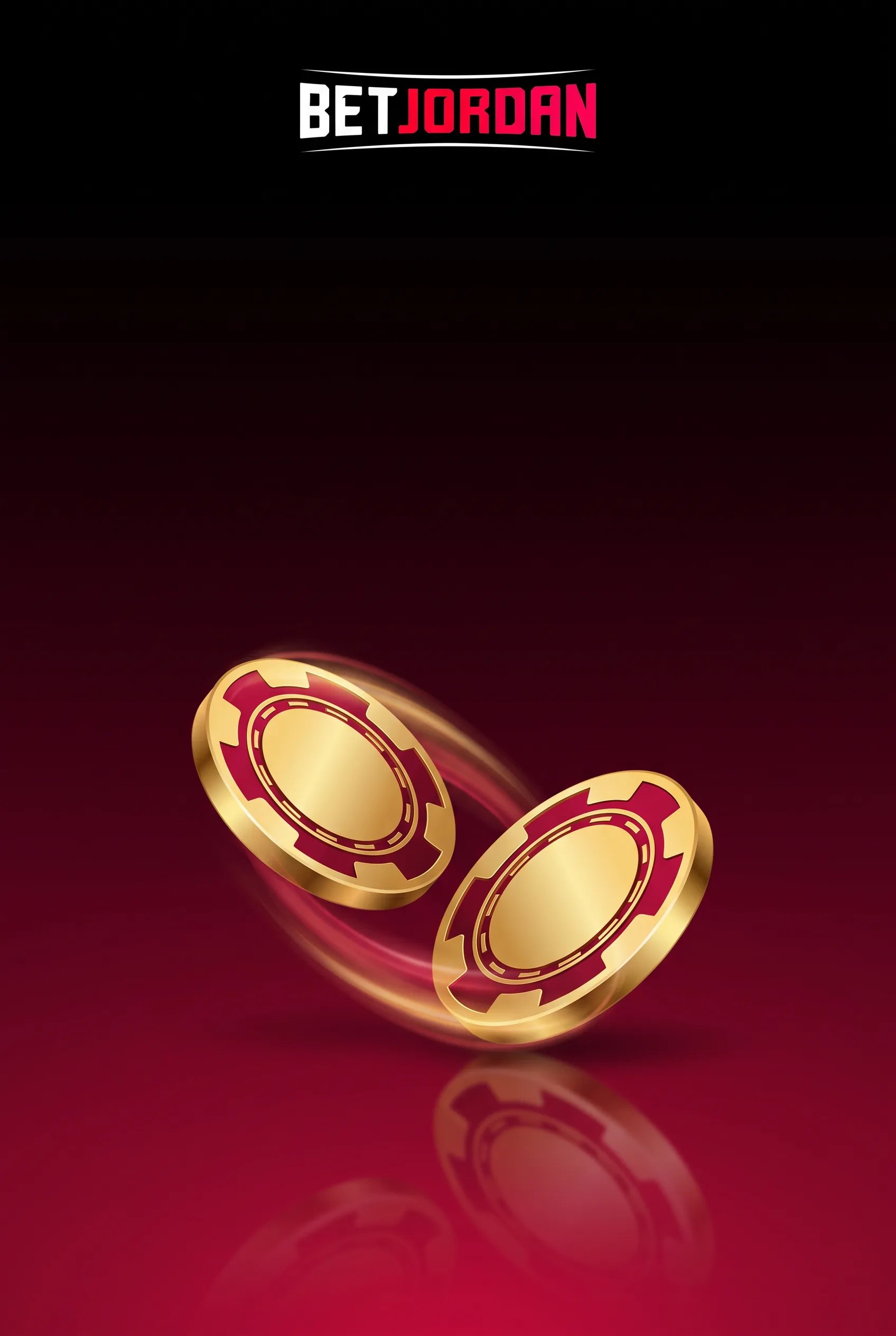 Zwei goldene Casinofiches als Illustration zu BetJordan Zahlungen